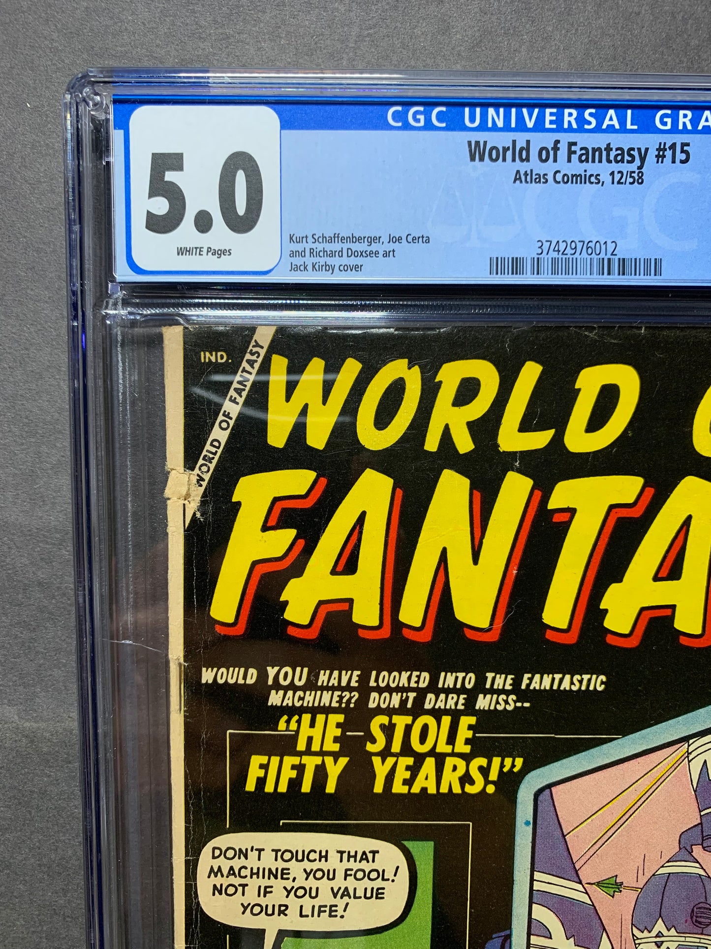 World of fantasy 15/ cgc graded 5.0/ golden age atlas (marvel) comics 1958