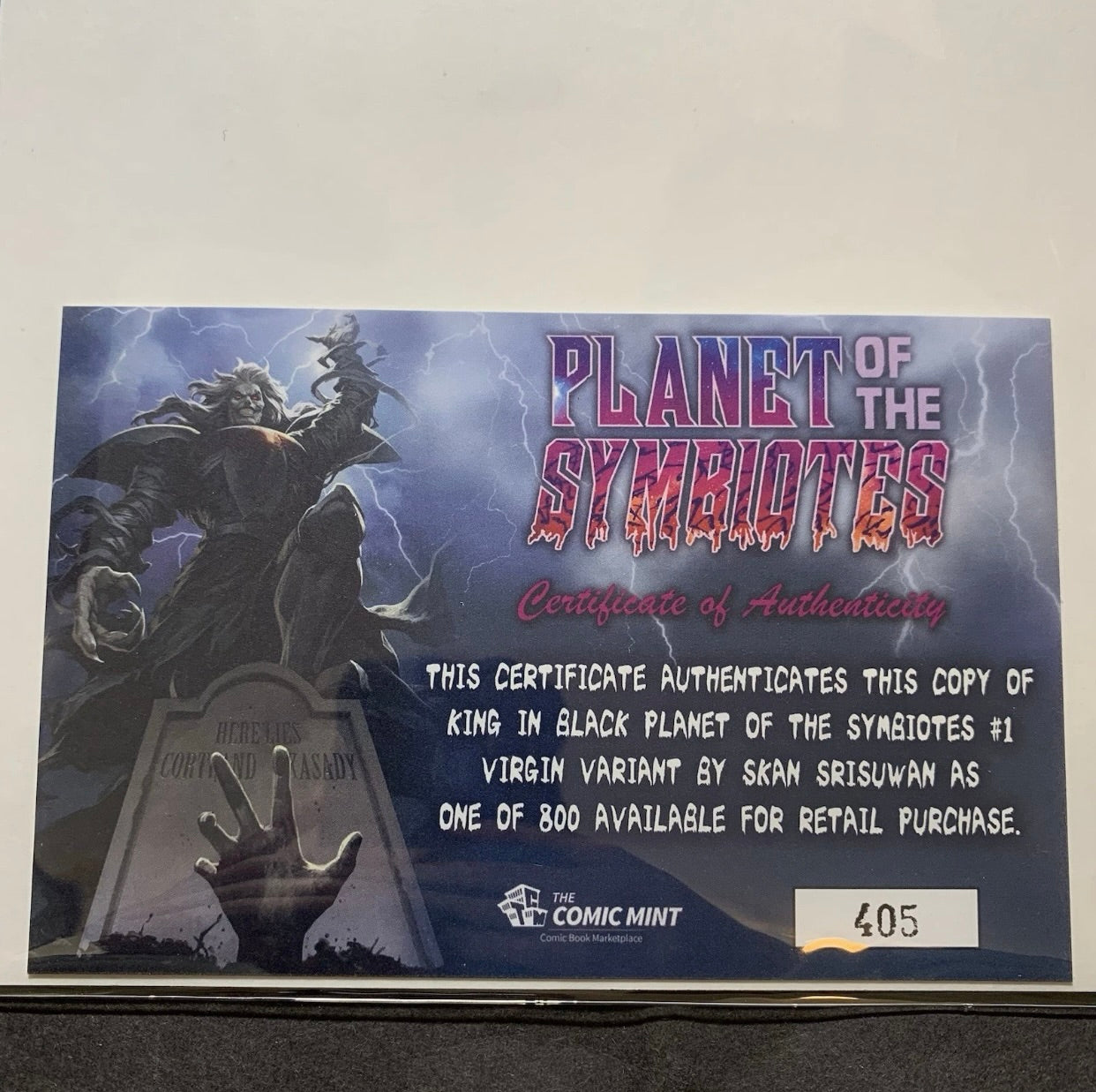King In Black Planet Of The Symbiotes 1/ Skan virgin variant Ltd 800 COA/ 2020