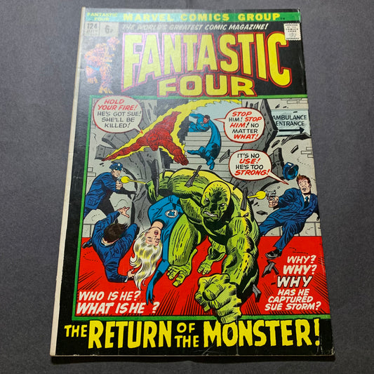 Fantastic four 124/ Bronze Age marvel comics 1972