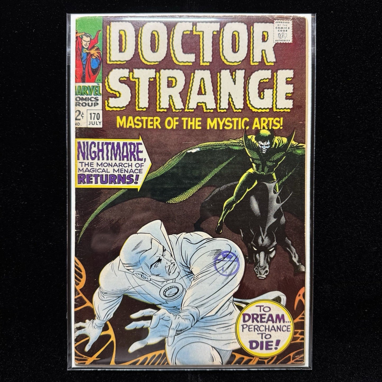 Doctor Strange 170 - 1st Cover App Of Nightmare - Silver Age Marvel Comics 1968