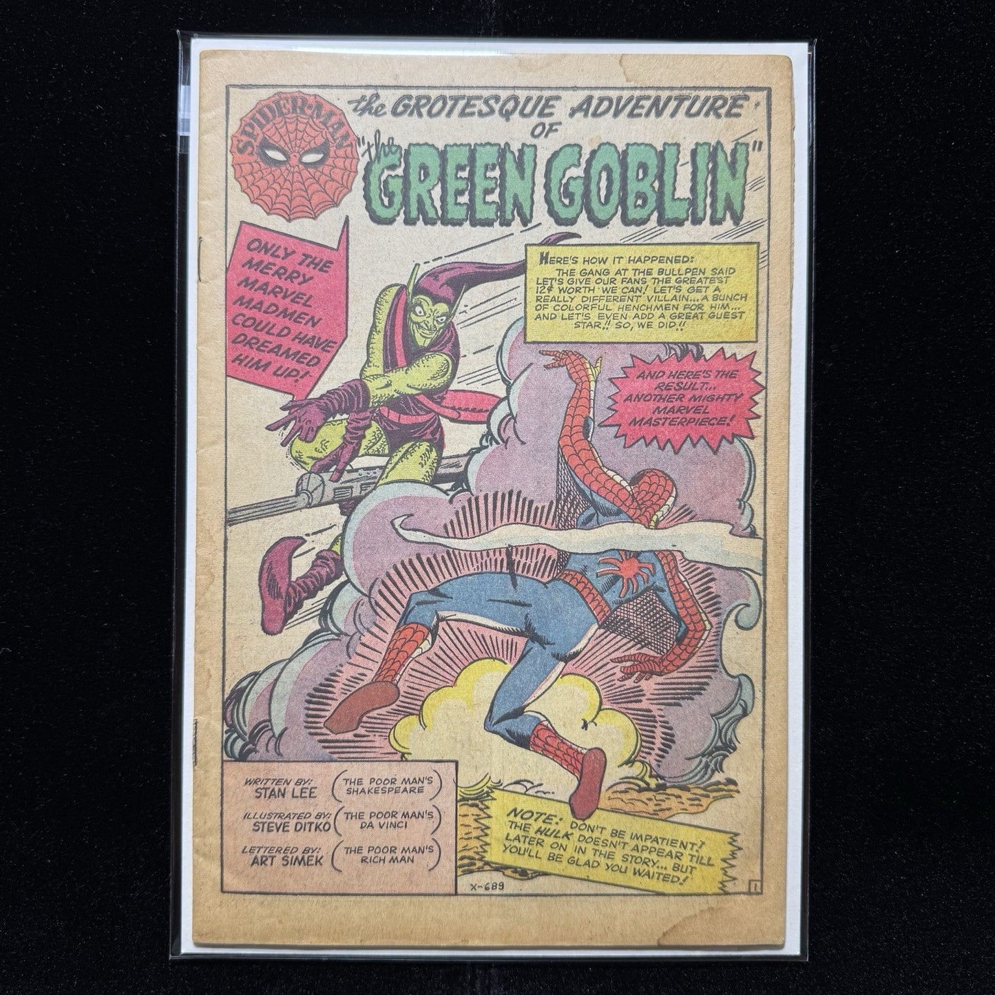 Amazing Spider-Man 14 - 1st App Of Green Goblin - Coverless - Silver Age 1964