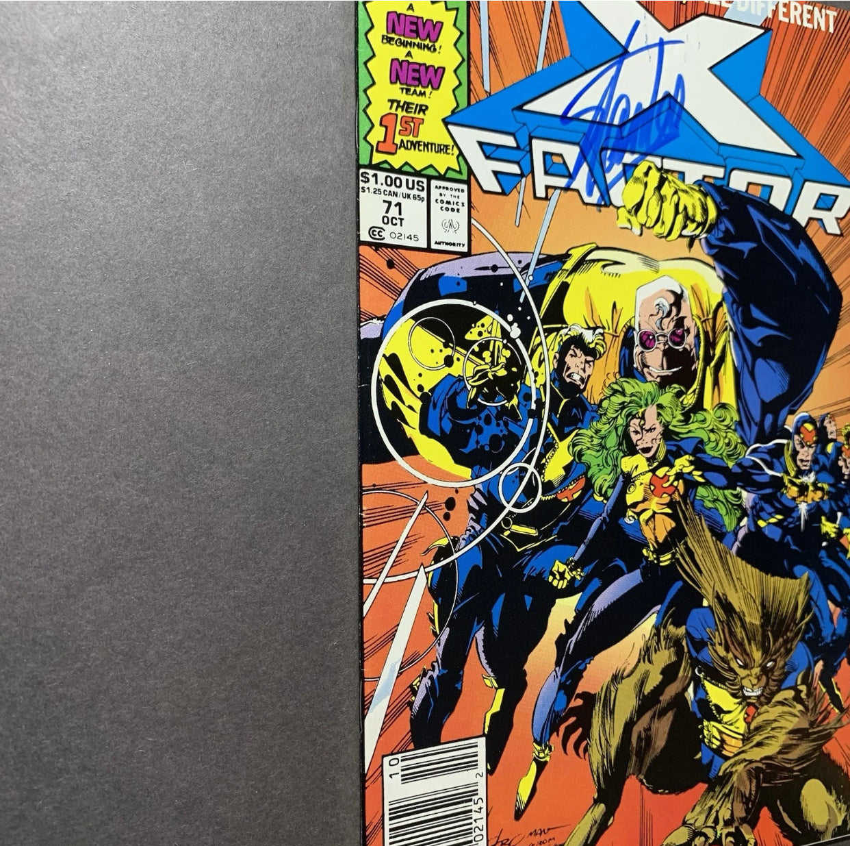 X-Factor 71/ Signed By Stan Lee With COA/ Copper Age Marvel Comics 1991