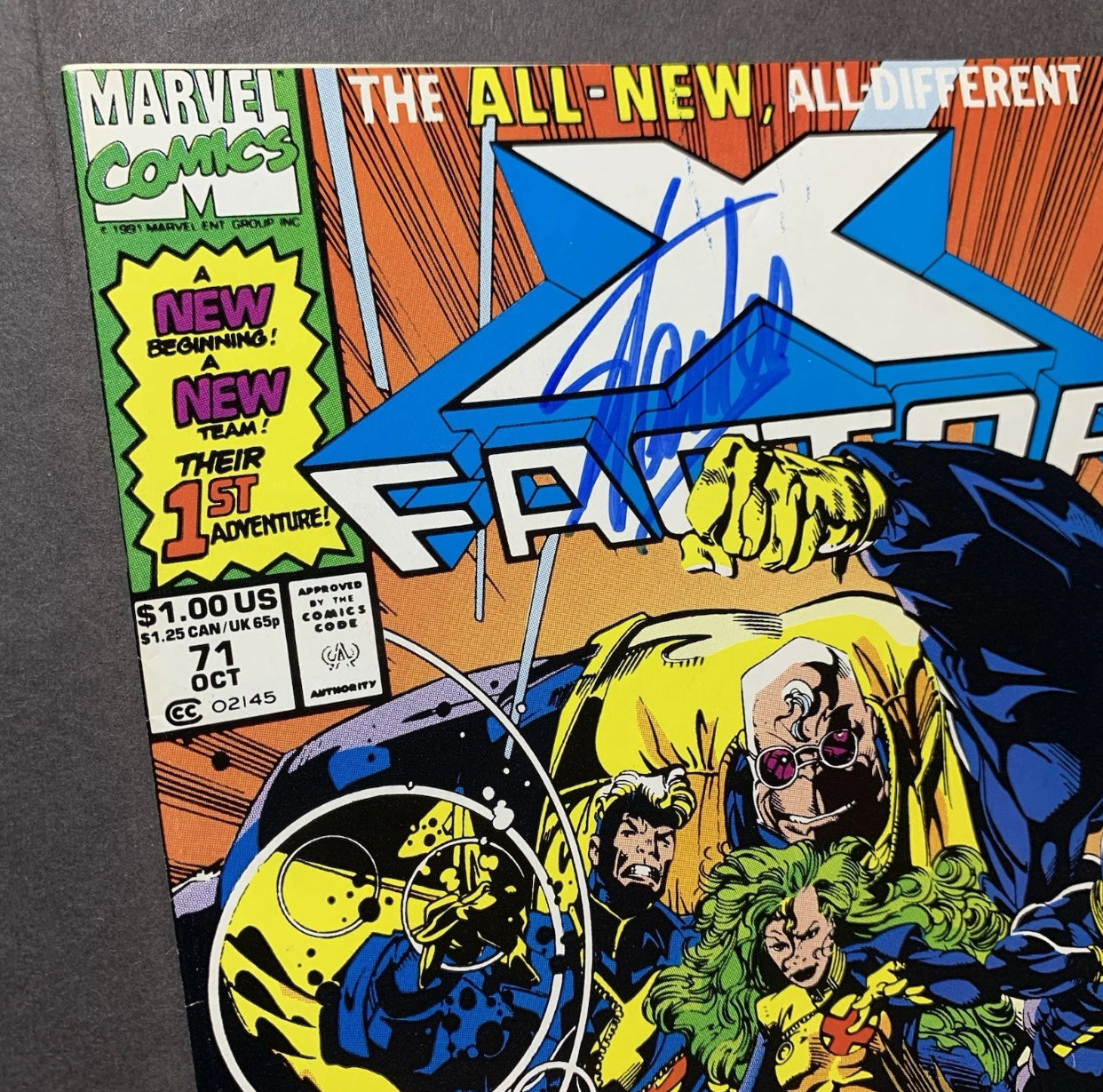 X-Factor 71/ Signed By Stan Lee With COA/ Copper Age Marvel Comics 1991
