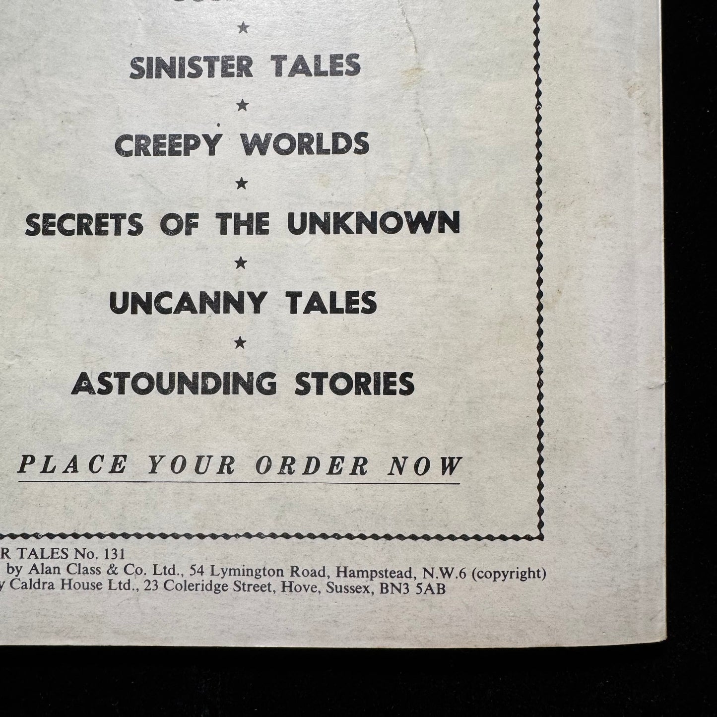 Sinister Tales 131 - Bronze Age Alan Class Comics 1974