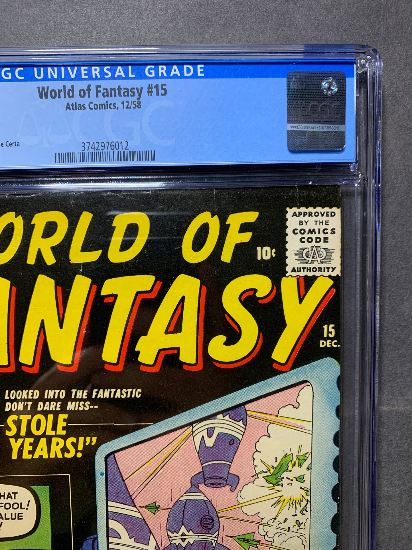 World of fantasy 15/ cgc graded 5.0/ golden age atlas (marvel) comics 1958