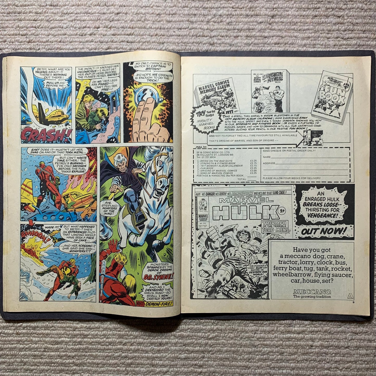 Captain Britain 8/ Bronze Age Marvel Comics 1976/ See Description