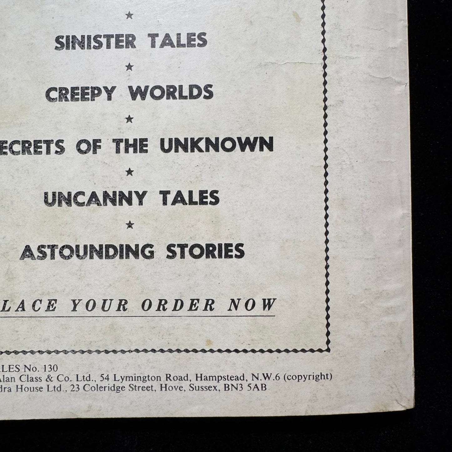Sinister Tales 130 - Bronze Age Alan Class Comics 1974