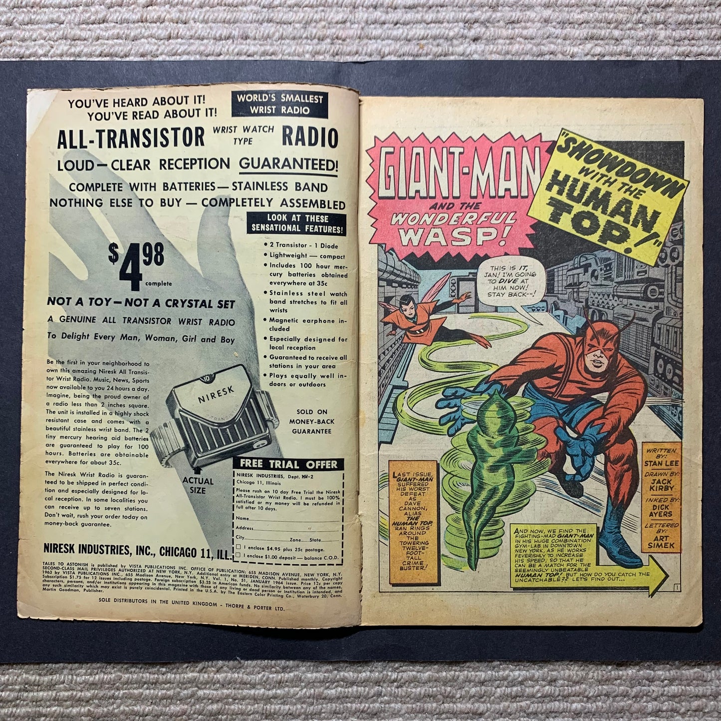 Tales to astonish 51/ silver age marvel comics 1964