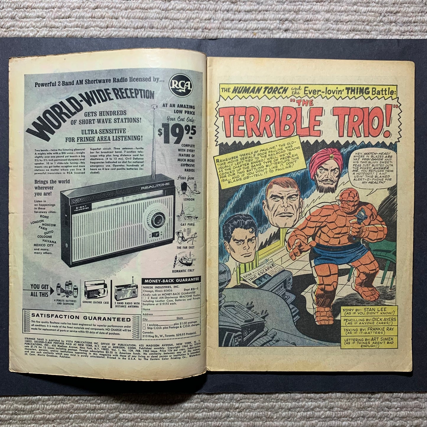 Strange tales 129/ silver age marvel comics 1965