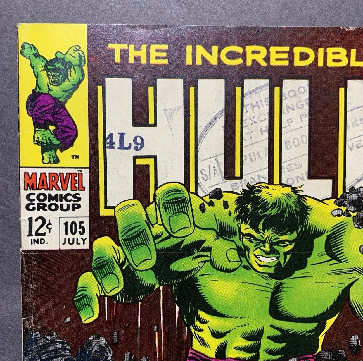 Incredible Hulk 105/ Silver Age Marvel Comics 1968