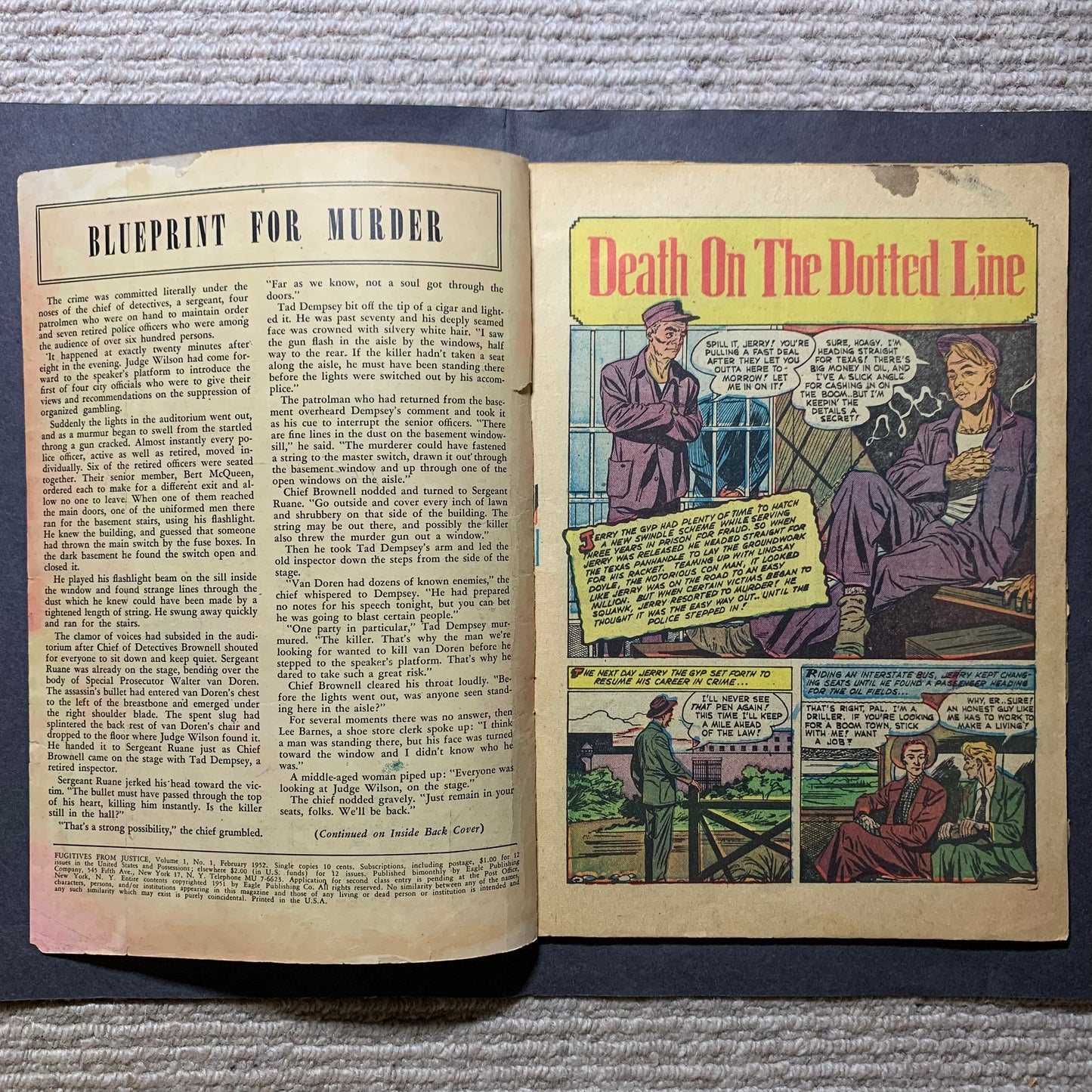 Fugitives from justice 1/ golden age St. John comics 1952
