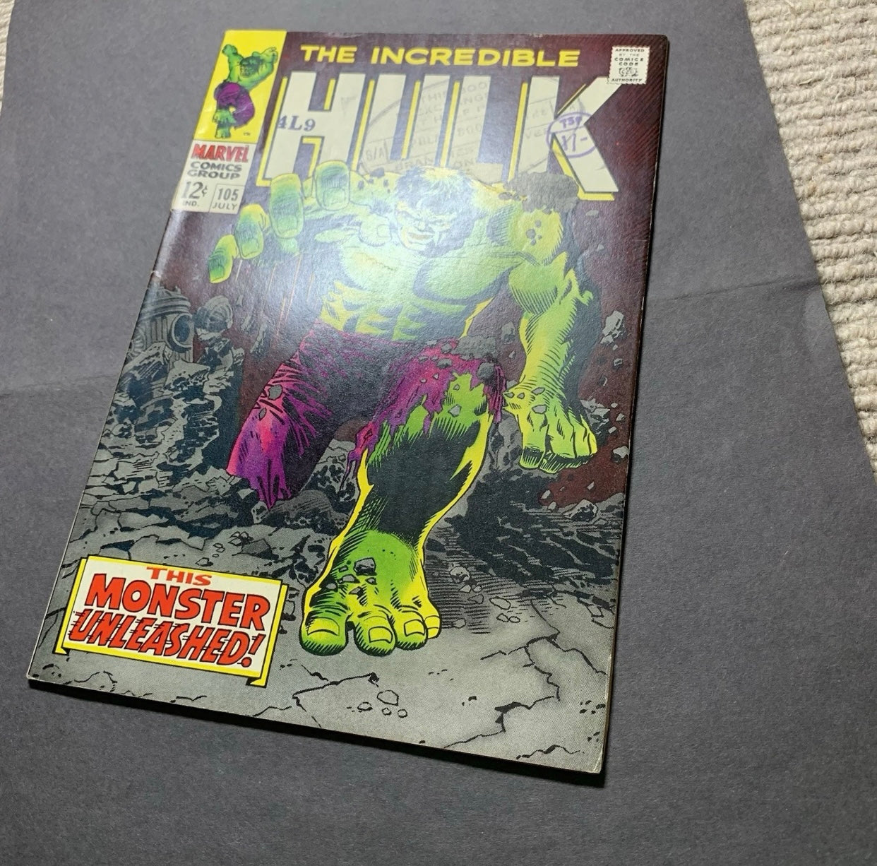 Incredible Hulk 105/ Silver Age Marvel Comics 1968