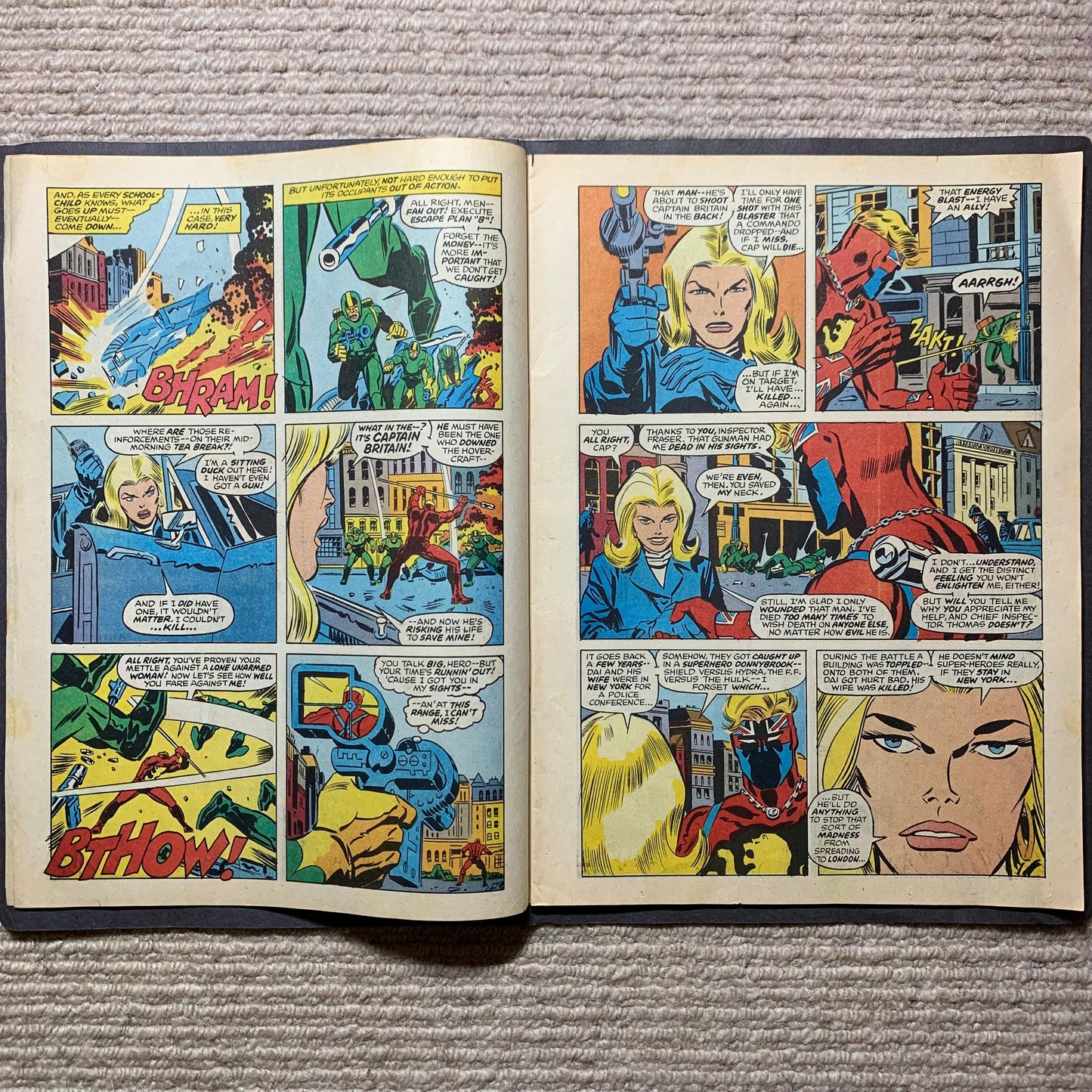 Captain Britain 8/ Bronze Age Marvel Comics 1976/ See Description