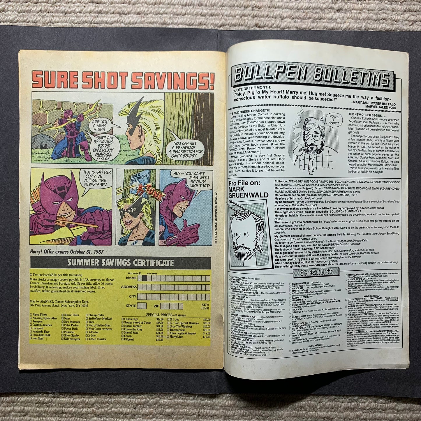 Web Of Spider-Man 32/ Copper Age Marvel Comics 1987
