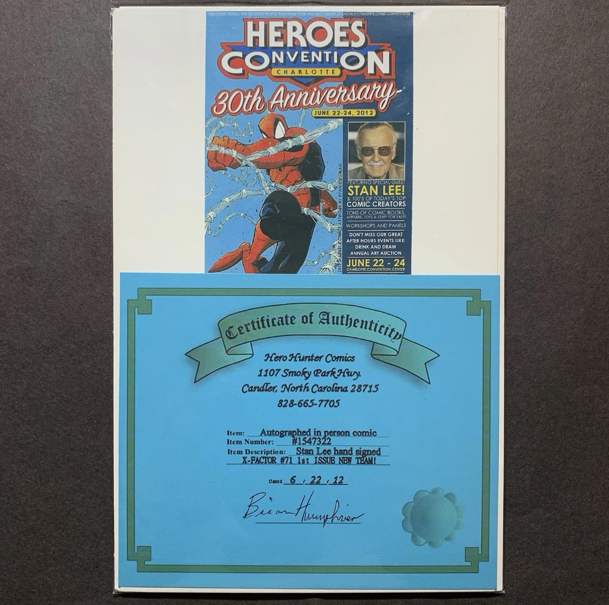 X-Factor 71/ Signed By Stan Lee With COA/ Copper Age Marvel Comics 1991