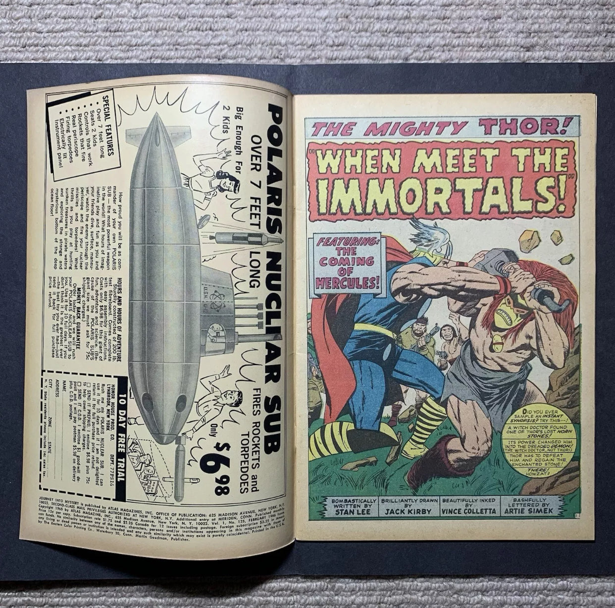 Journey Into Mystery 125/ Silver Age Marvel Comics 1966/ (VF)