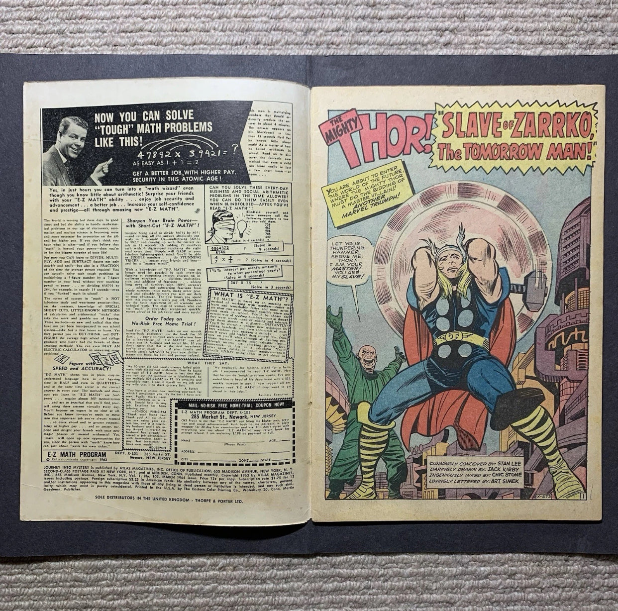Journey Into Mystery 102/ Silver Age Marvel Comics 1964