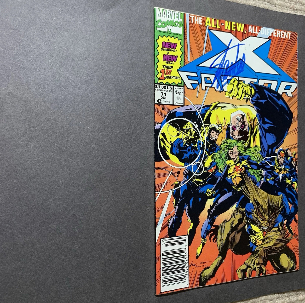 X-Factor 71/ Signed By Stan Lee With COA/ Copper Age Marvel Comics 1991