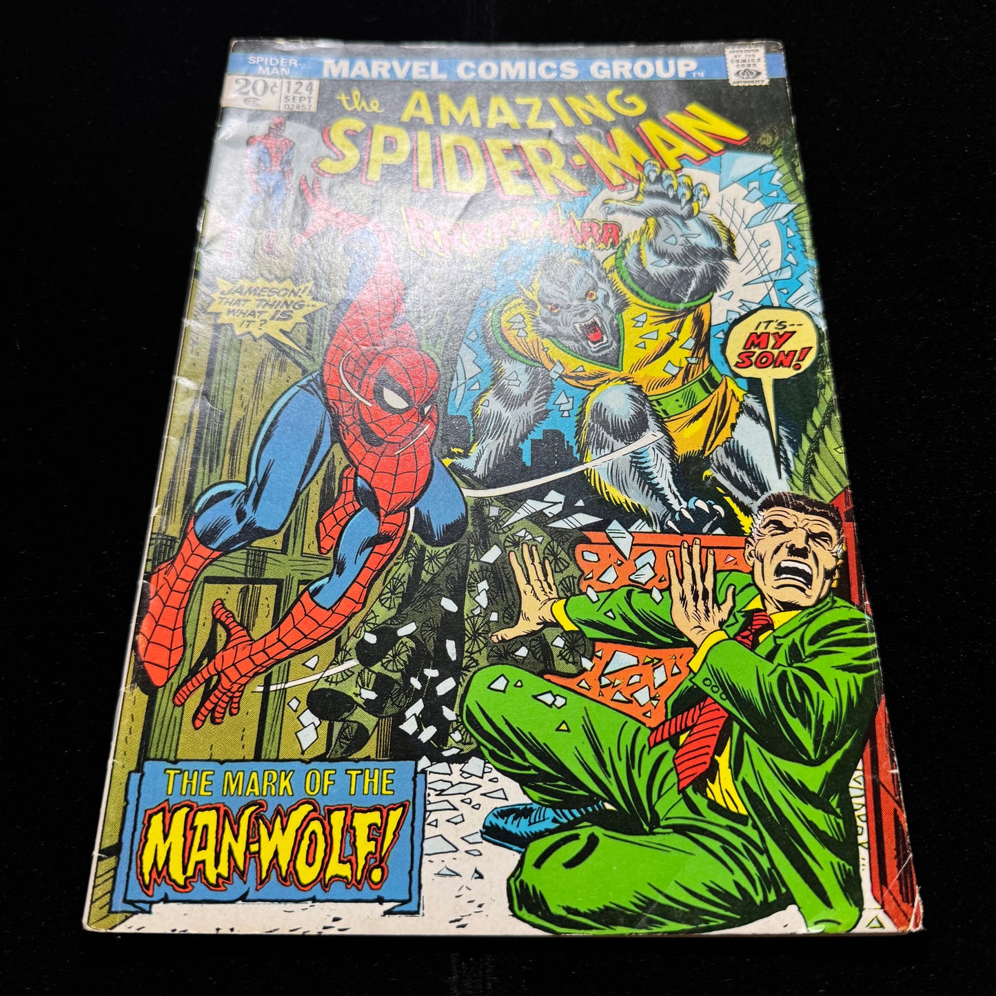 Amazing Spider-Man 124 - 1st App Of Man-Wolf - Bronze Age Marvel Comics 1974