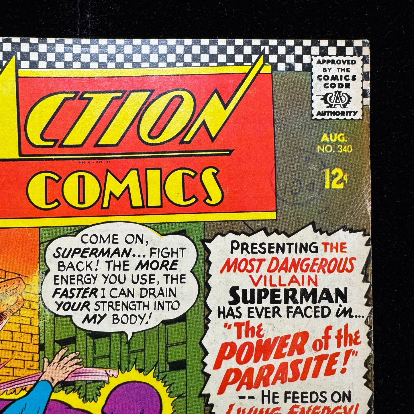 Action Comics 340 - 1st Appearance Of Parasite - Silver Age Dc Comics 1966