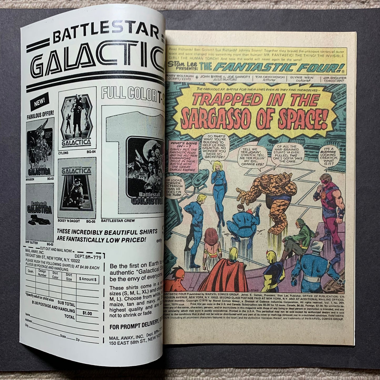 Fantastic Four 209/ Newsstand Edition/ Bronze Age Marvel Comics 1979