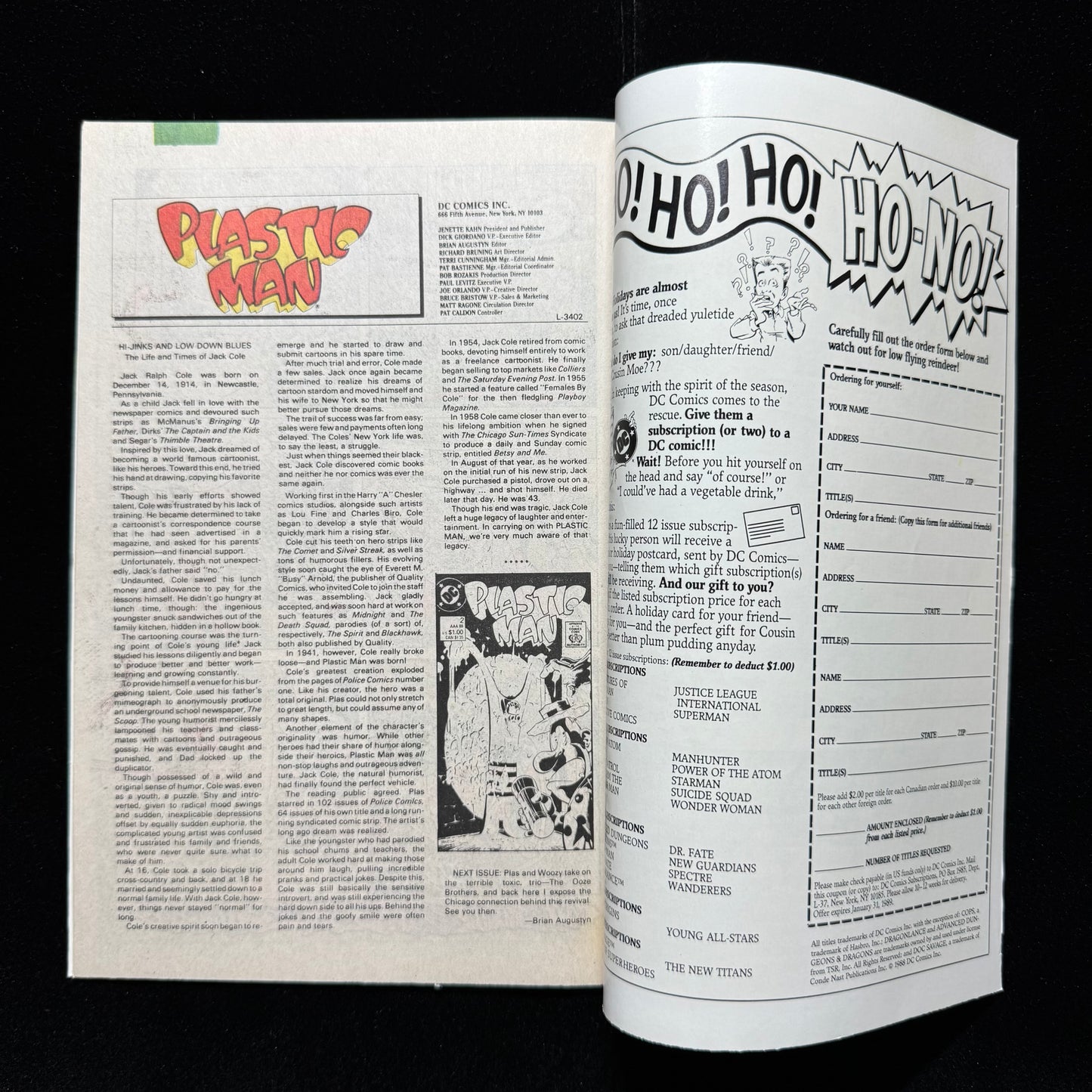 Plastic Man 1 - Copper Age Dc Comics 1988