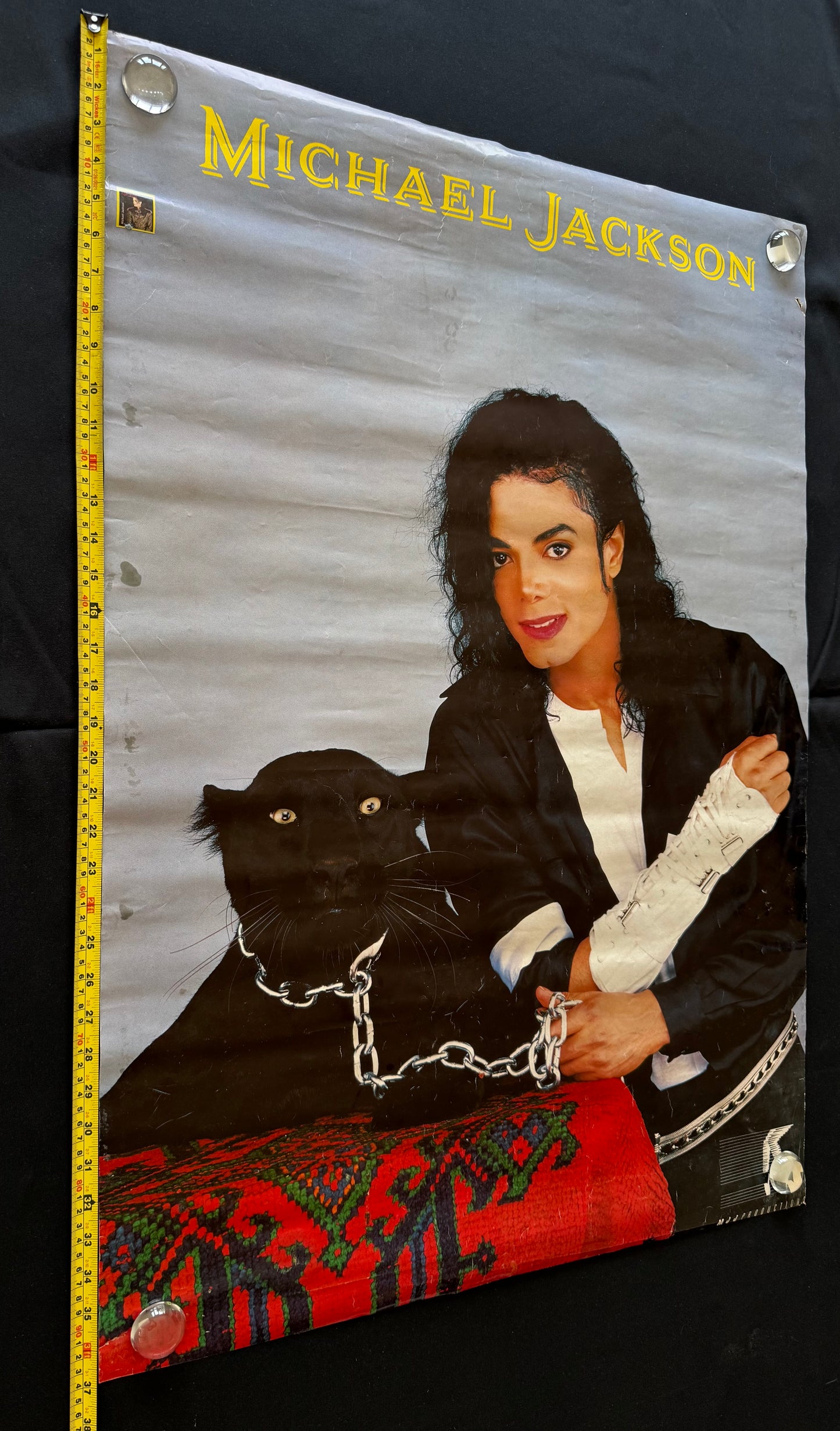 Michael Jackson Black Panther Poster - MJJ Productions - 37" x 26.5" Rare 1991