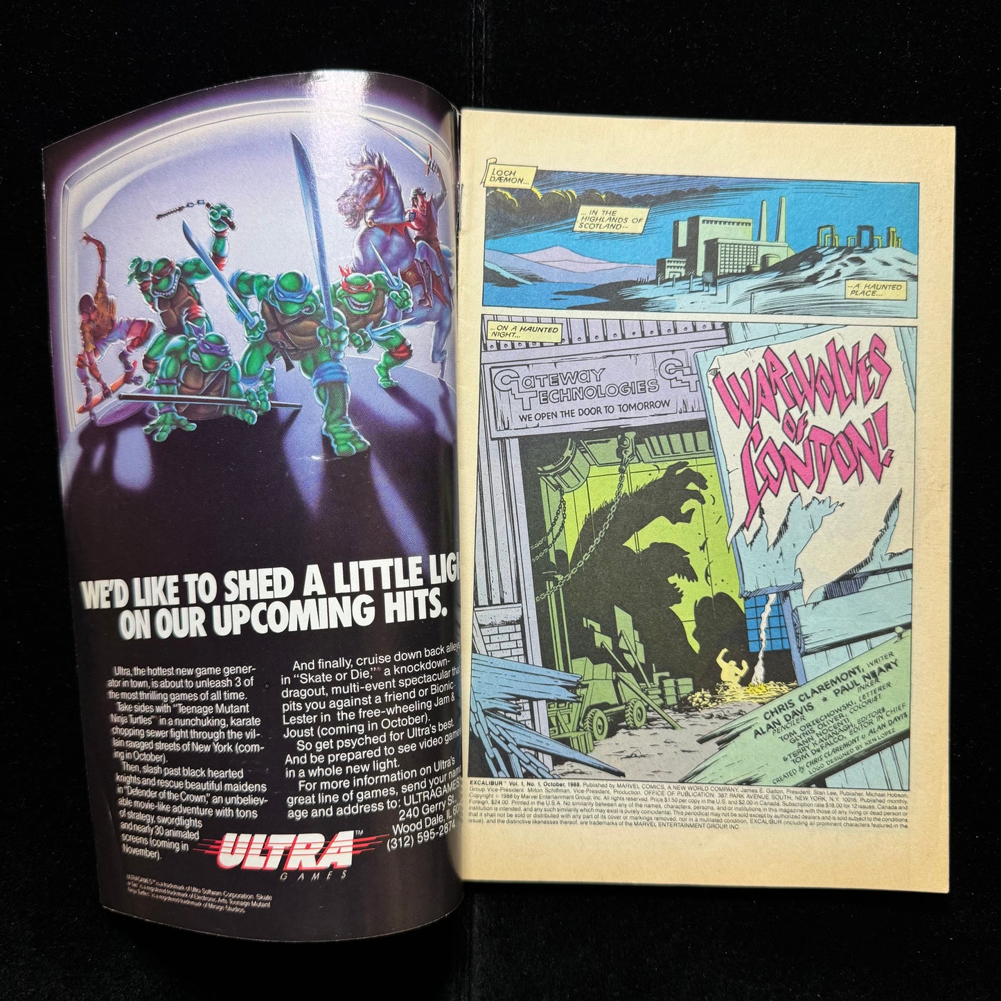 Excalibur 1 - 1st Ongoing Excalibur Title - Copper Age Marvel Comics 1988