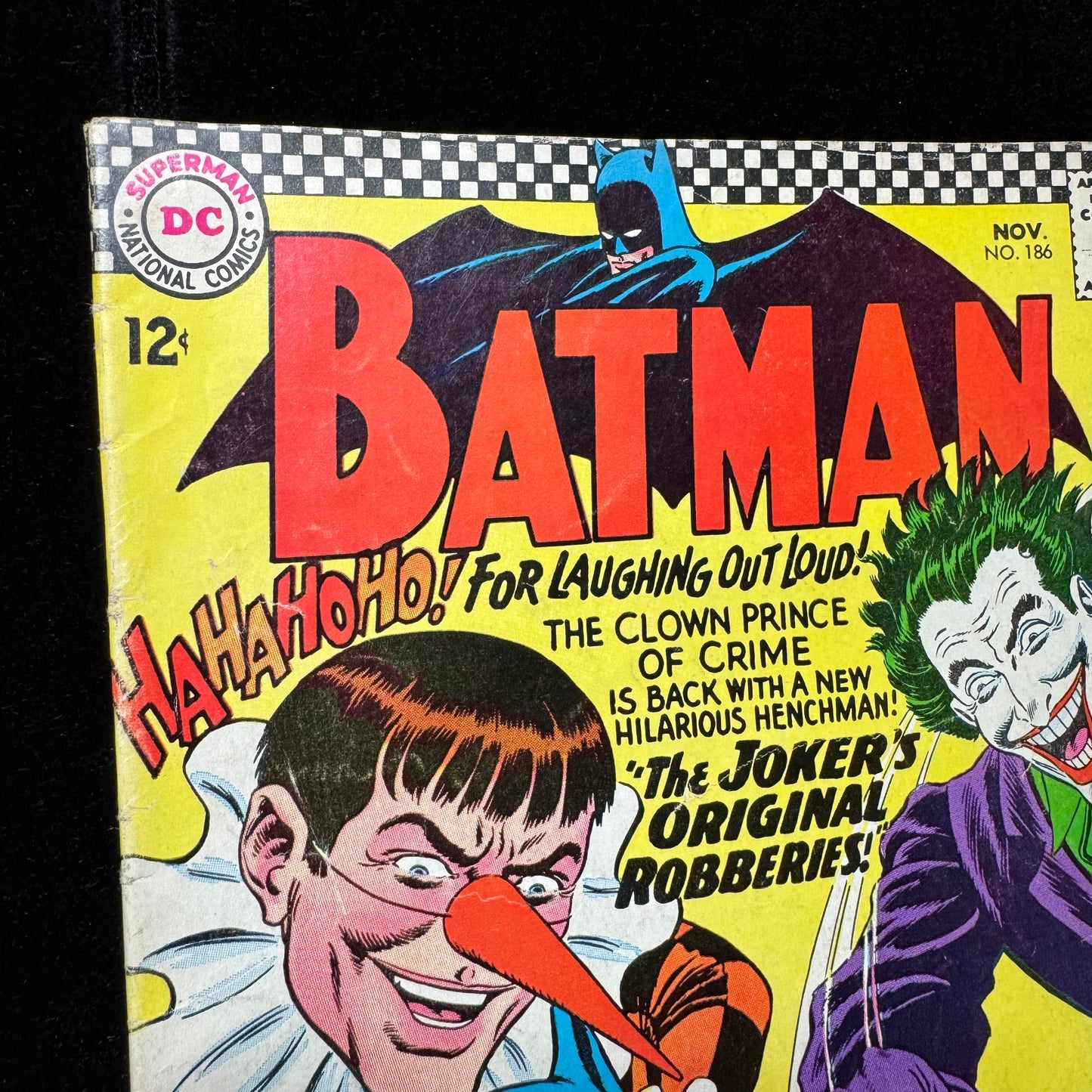 Batman 186 - 1st Appearance Of Gaggy The Clown - Silver Age Dc Comics 1966