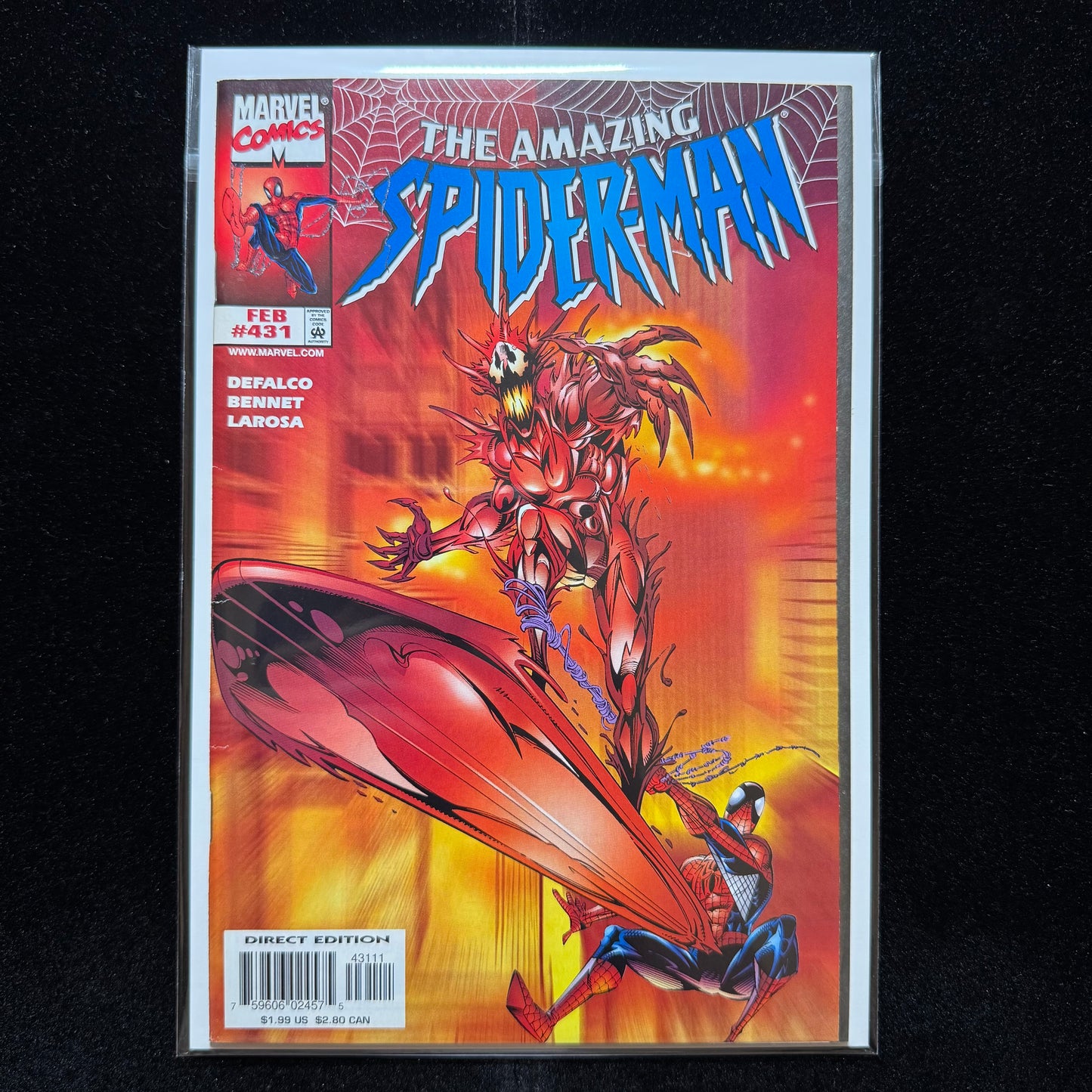 Amazing Spider-Man 431 - 1st Cover & 2nd App Of Carnage Cosmic - Modern Age 1998