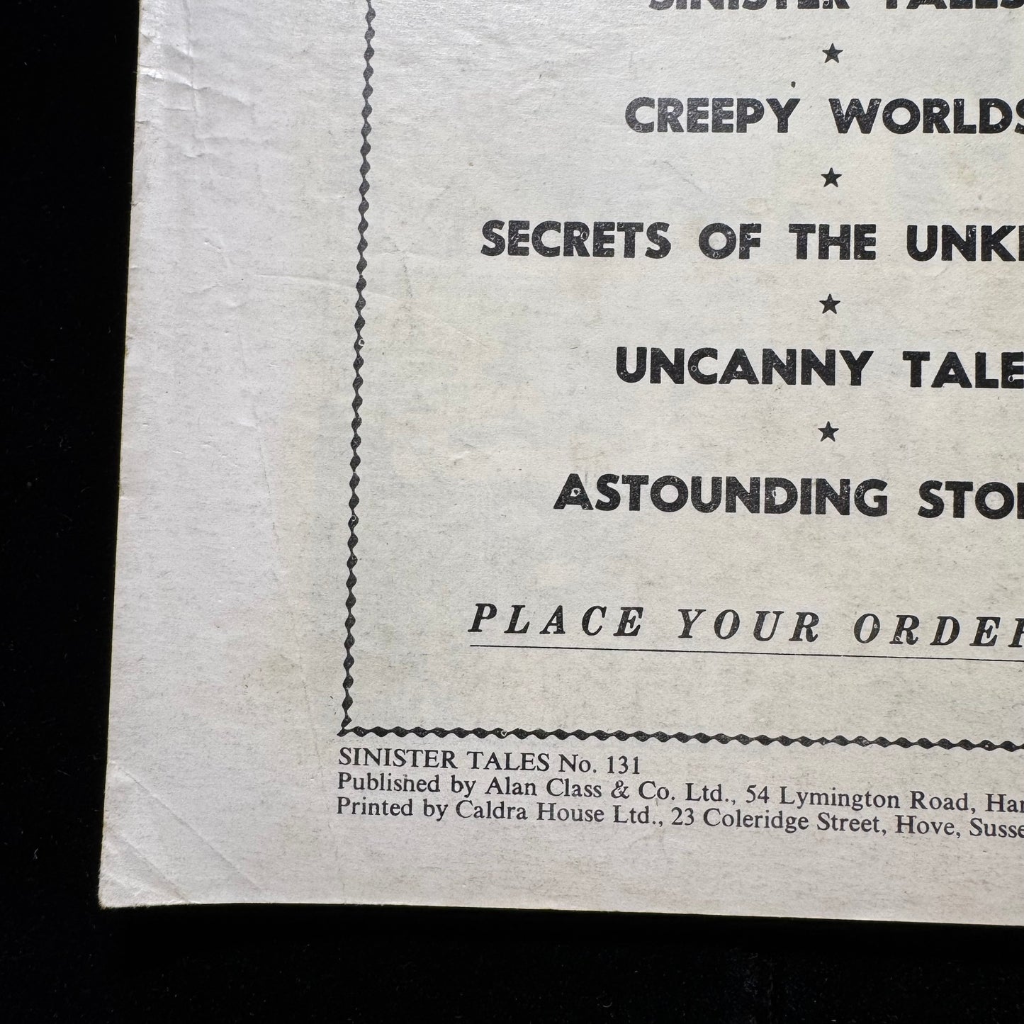 Sinister Tales 131 - Bronze Age Alan Class Comics 1974