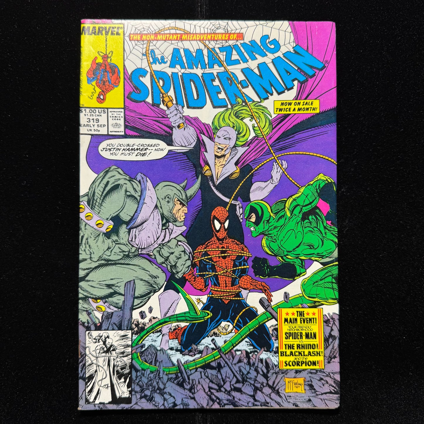 Amazing Spider-Man 319 - Art By Todd McFarlane - Copper Age Marvel Comics 1989