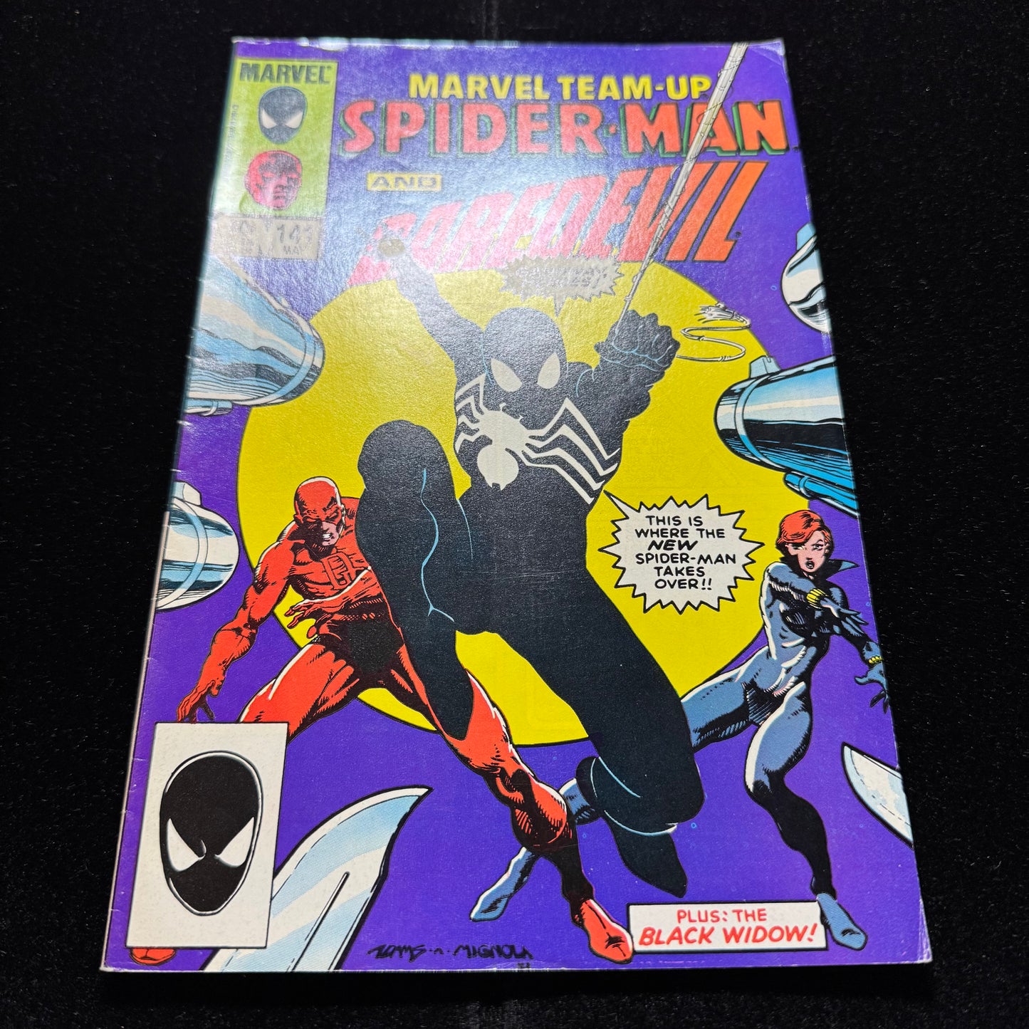 Marvel Team Up 141 - 2nd Appearance Of Symbiote - Copper Age Marvel Comics 1984