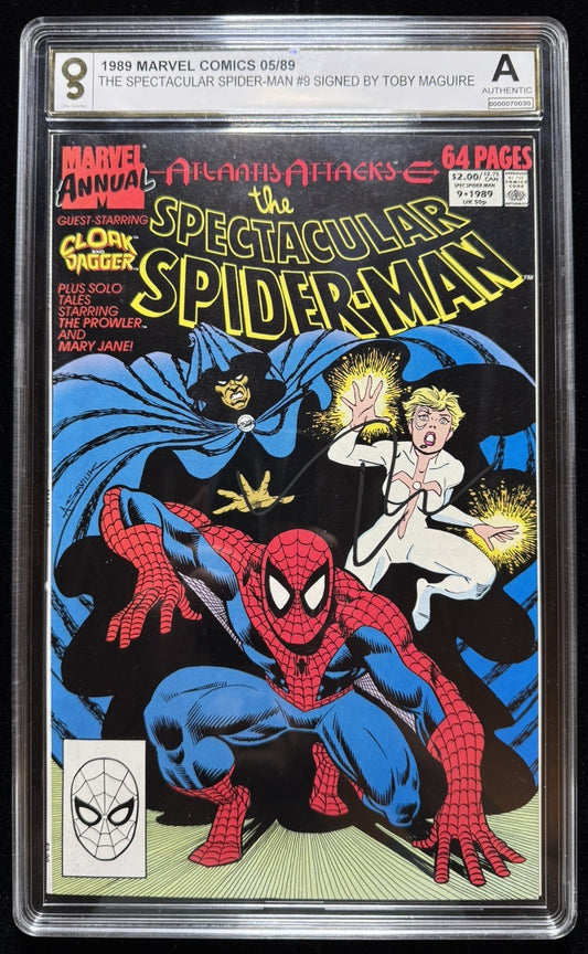 Spectacular Spider-Man Annual 9/ Signed By Tobey Maguire/ Graded And Certified