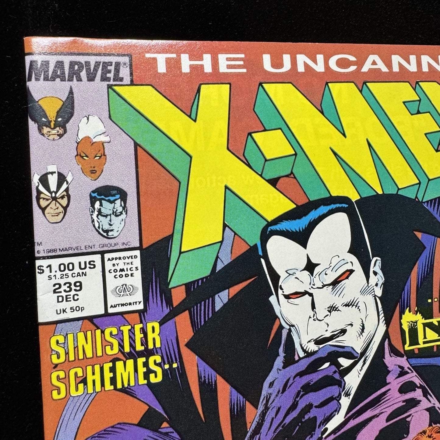 Uncanny X-Men 239 - 1st Cover + 2nd App Of  Mr Sinister - Copper Age Comics 1988
