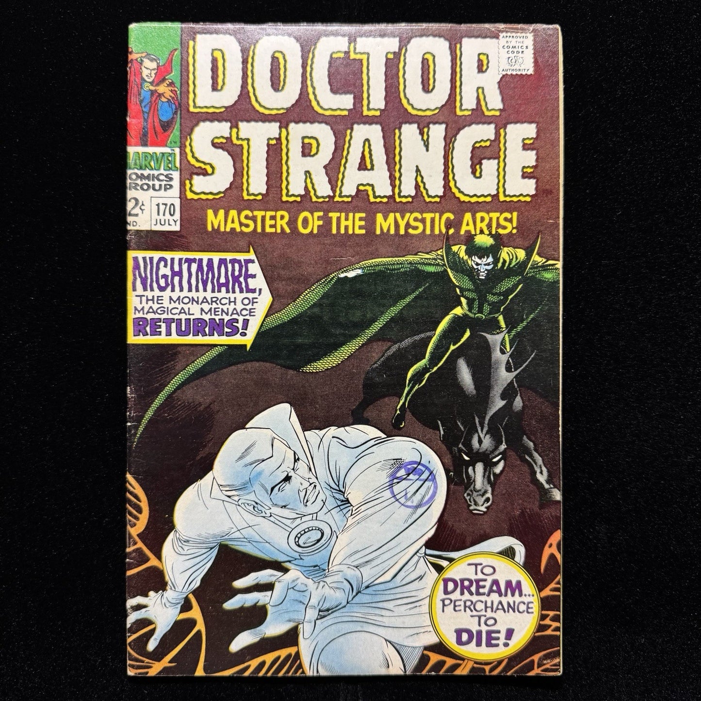 Doctor Strange 170 - 1st Cover App Of Nightmare - Silver Age Marvel Comics 1968