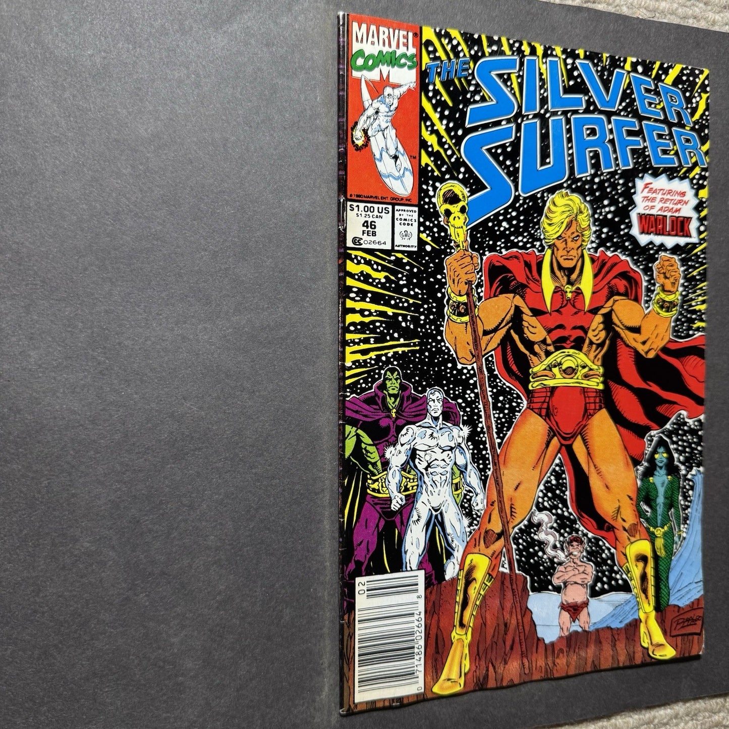 Silver Surfer 46 - Newsstand Edition - Copper Age Marvel Comics 1991