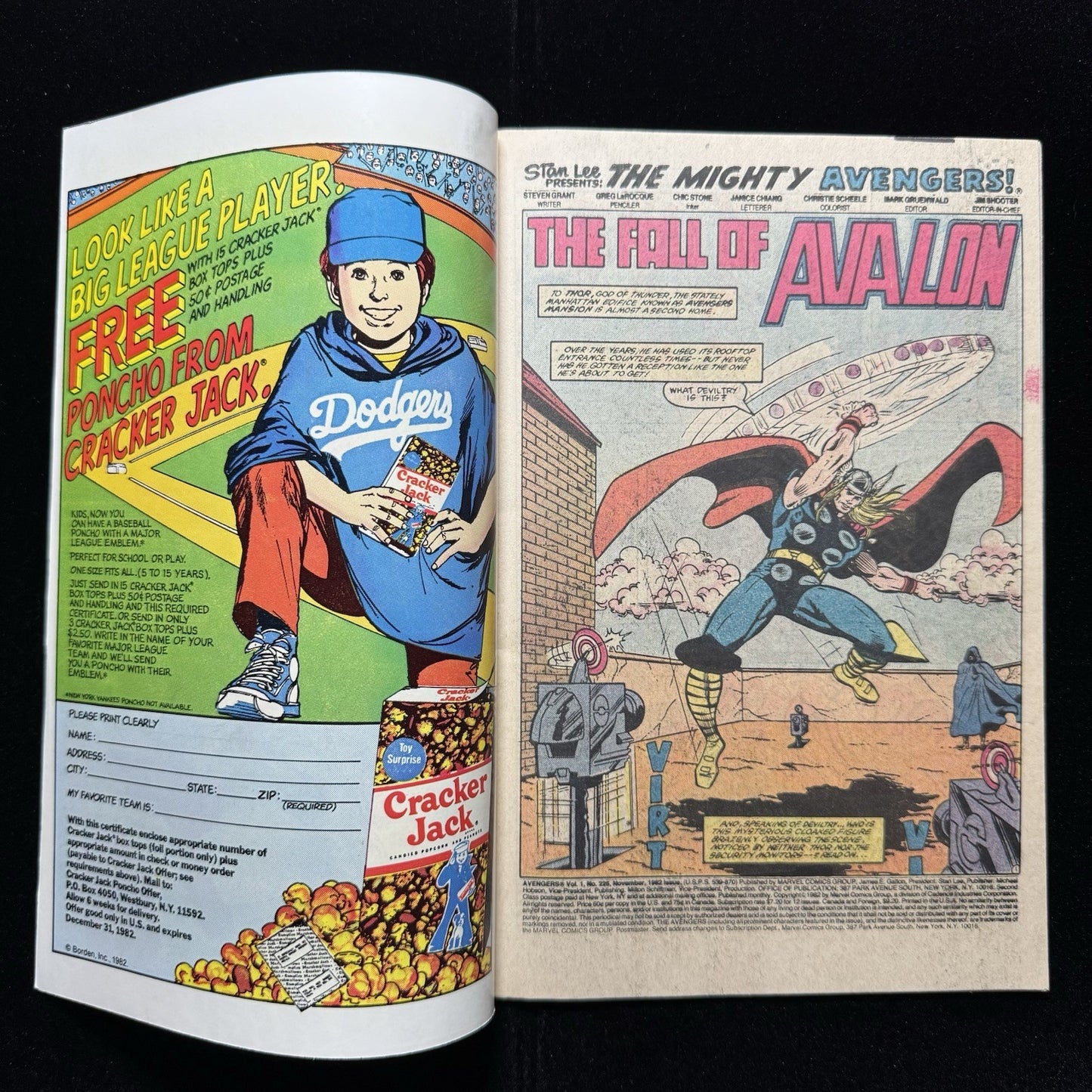 Avengers 225 - Cover Art  By Ed Hannigan - Bronze Age Marvel Comics 1982