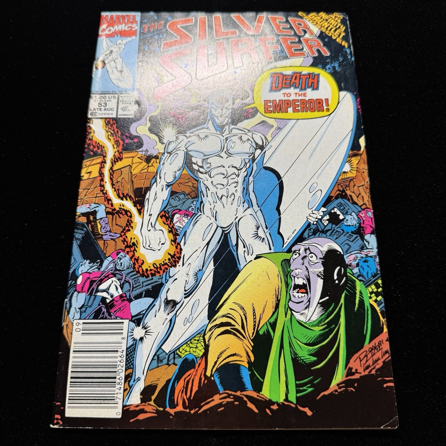 Silver Surfer 53 - 1st App Ael-Dan - Newsstand - Copper Age Marvel Comics 1991