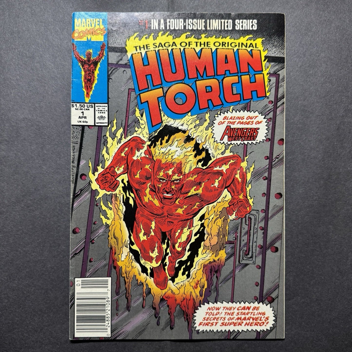 Human Torch 1-4 Full Set/ Copper Age Marvel Comics 1990