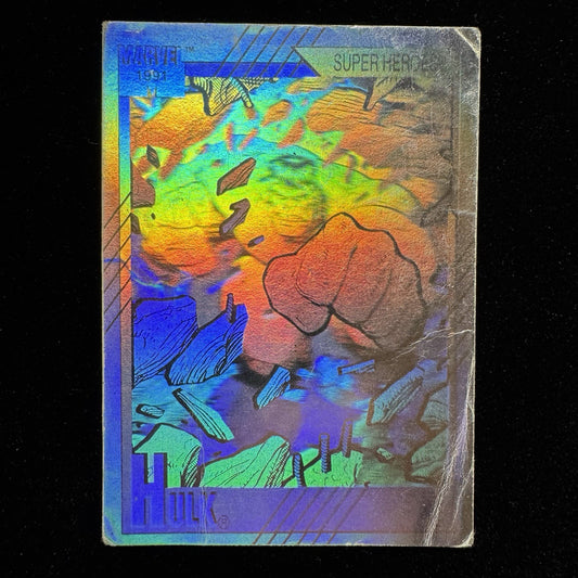 1991 Marvel Universe Hulk Hologram H-2 ImpelVintage Insert Card 90s Marvel