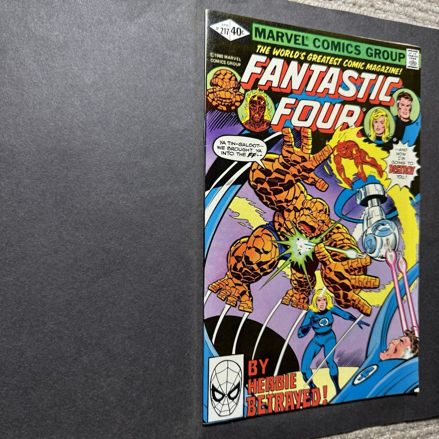 Fantastic Four 217 - Bronze Age Marvel Comics 1980