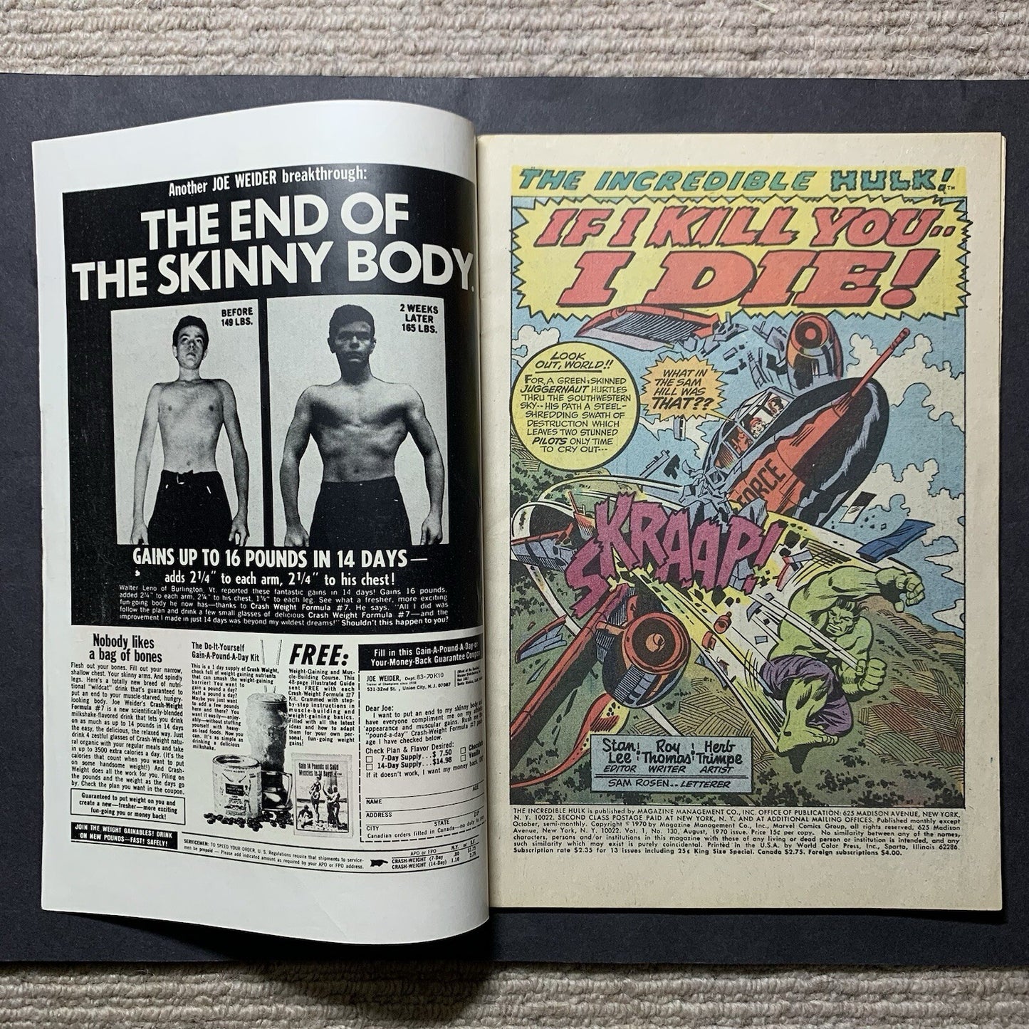 Incredible Hulk 130/ Bronze Age Marvel Comics 1970