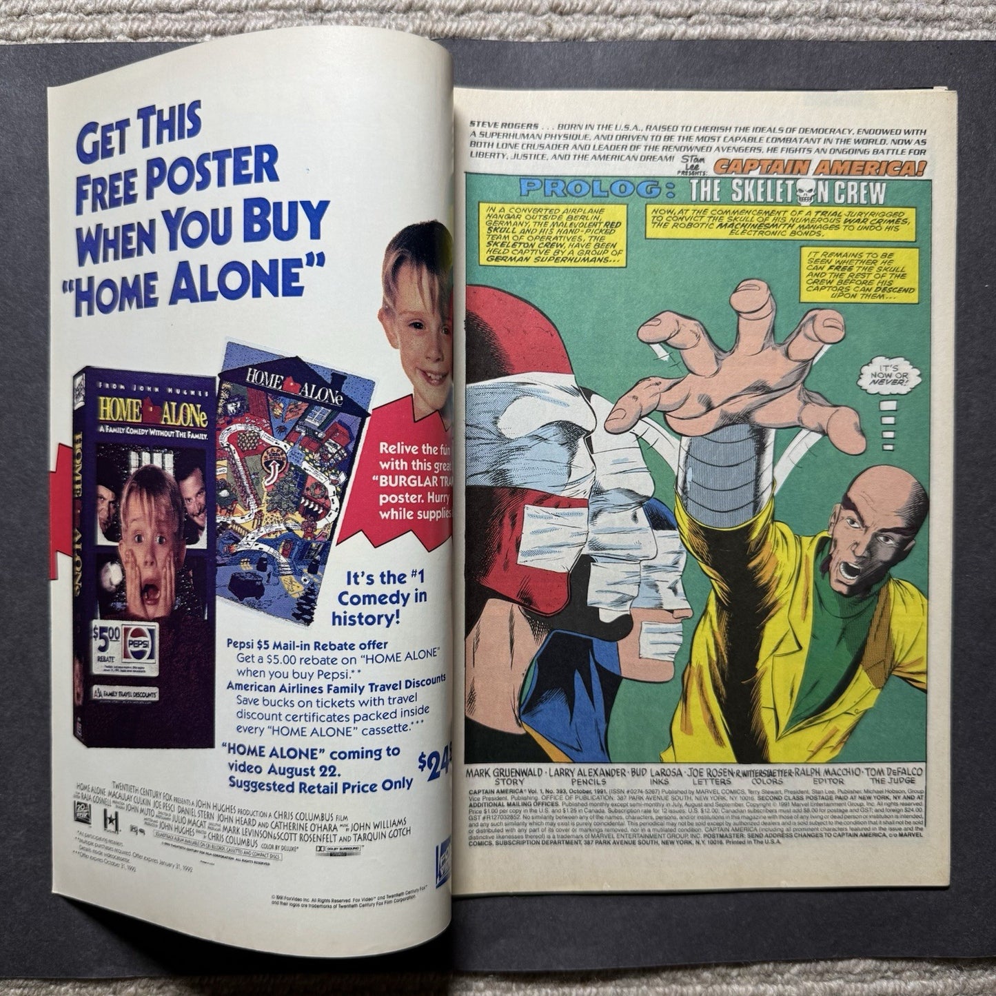 Captain America 393 - Copper Age Marvel Comics 1991