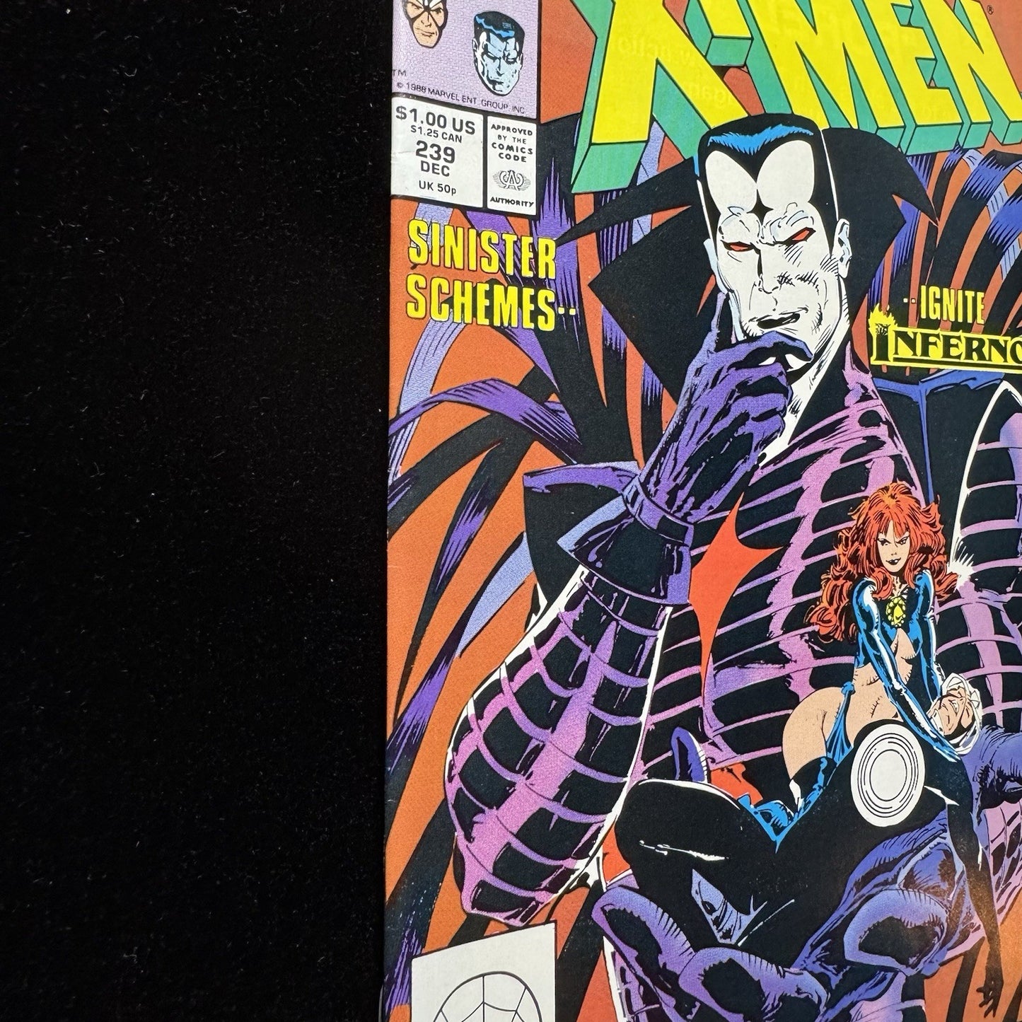 Uncanny X-Men 239 - 1st Cover + 2nd App Of  Mr Sinister - Copper Age Comics 1988