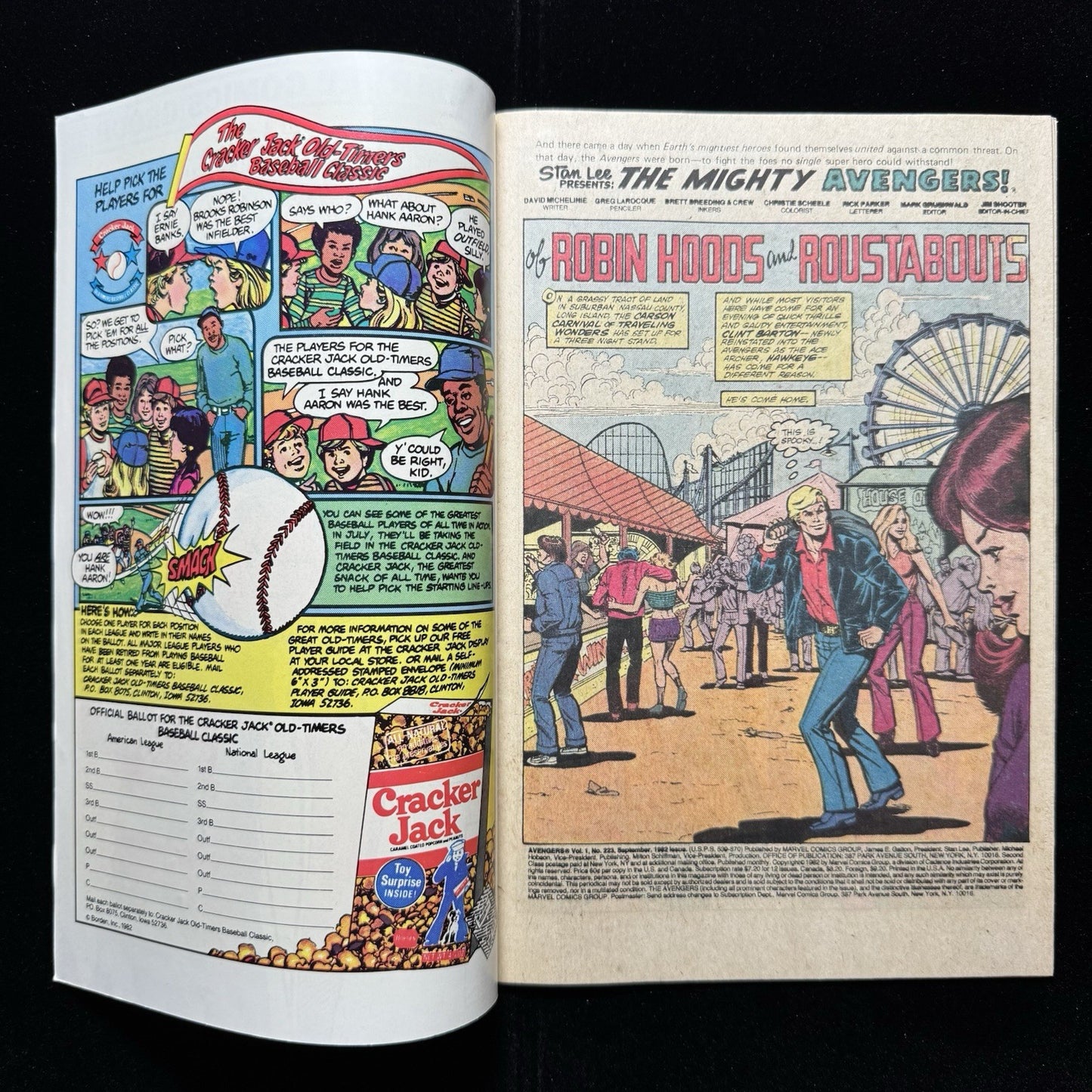 Avengers 223 - Iconic Cover Art By Ed Hannigan - Bronze Age Marvel Comics 1982