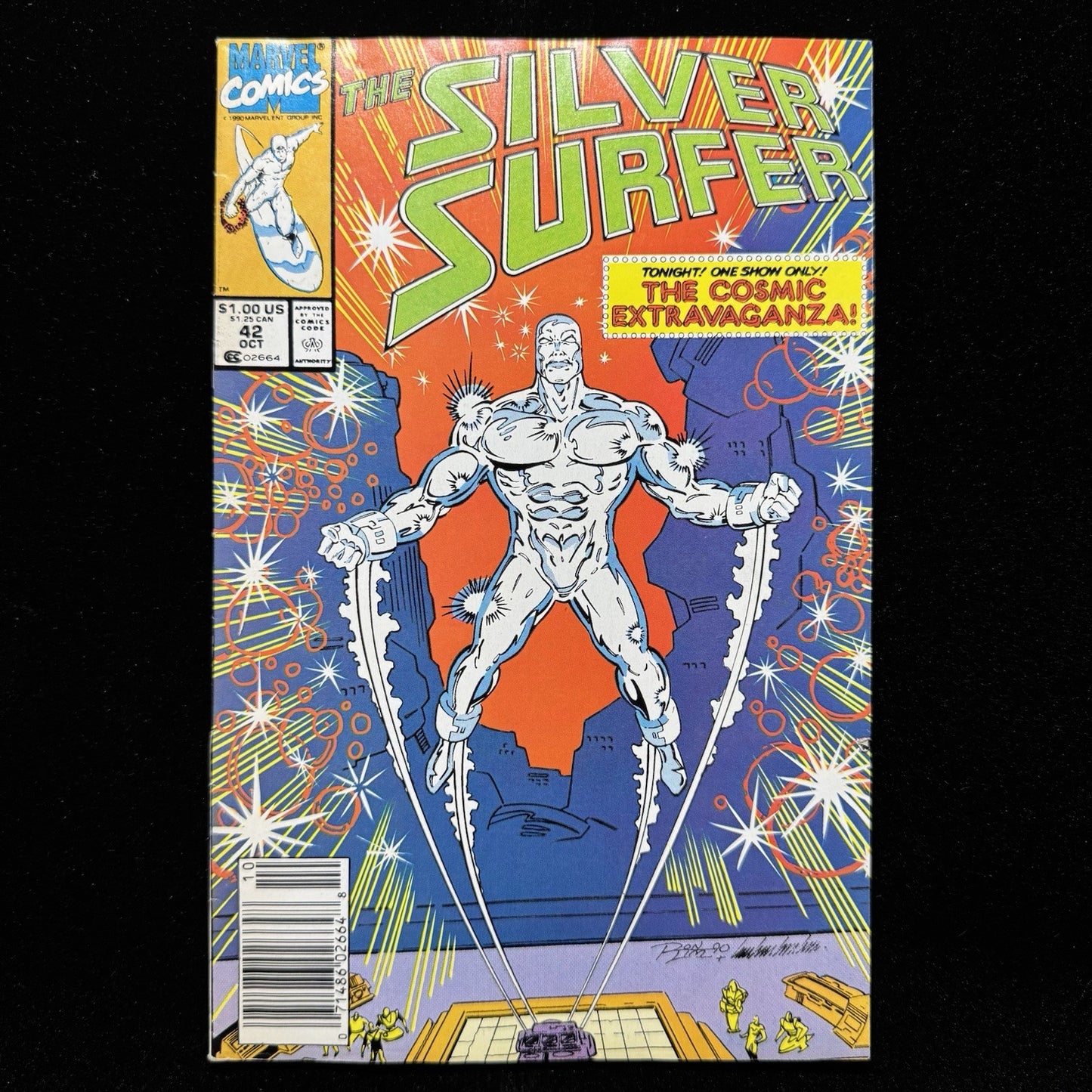 Silver Surfer 42 - Newsstand - Copper Age Marvel Comics 1990