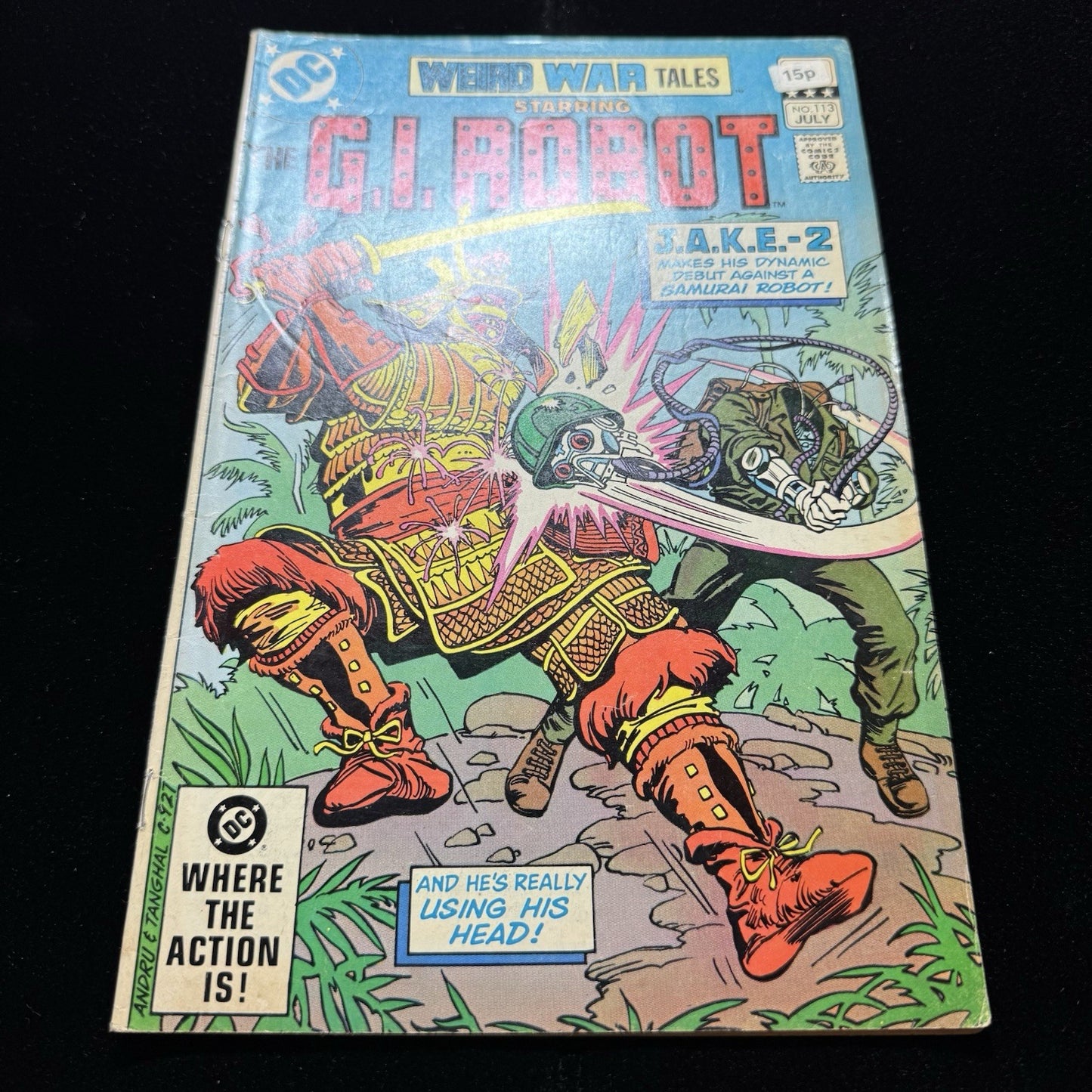 Weird War Tales 113 - 1st App Of G.I. Robot J.A.K.E. - Bronze Age Dc Comics 1982