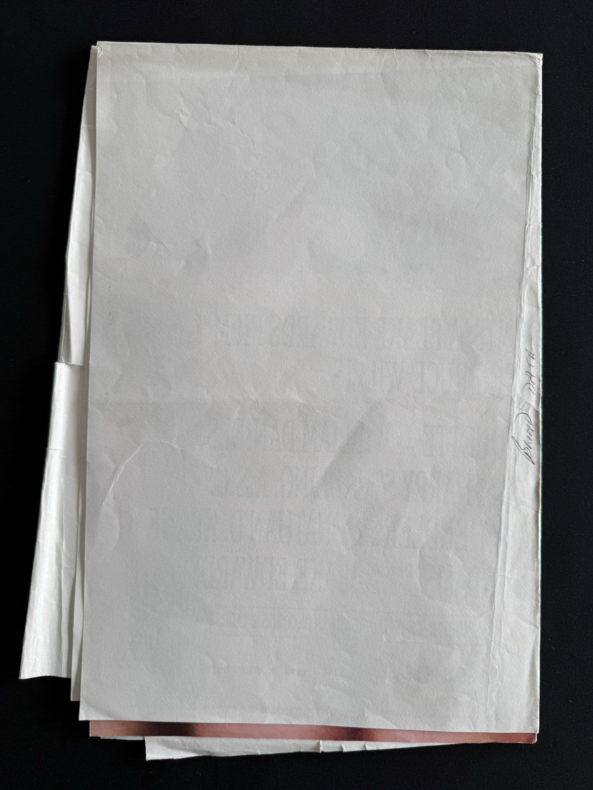 Blind Date 1987 - Original UK Quad Cinema Poster - Bruce Willis - Folded