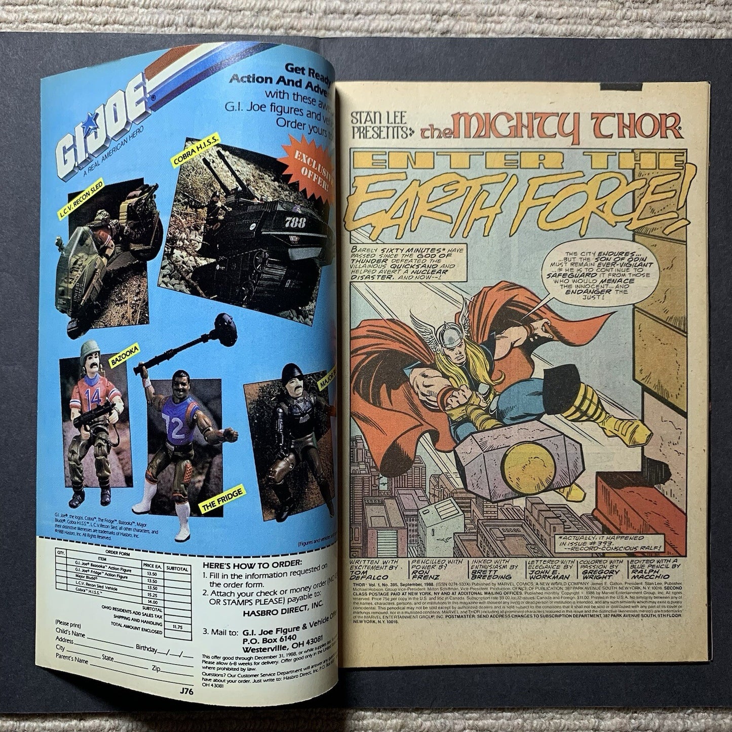 Thor 395/ Copper Age Marvel Comics 1988